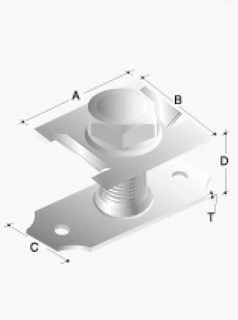 Adjustable base for hollow section post